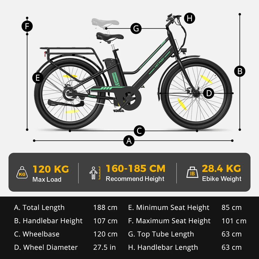 Hitway BK8SL 27.5 inch Electric Bike