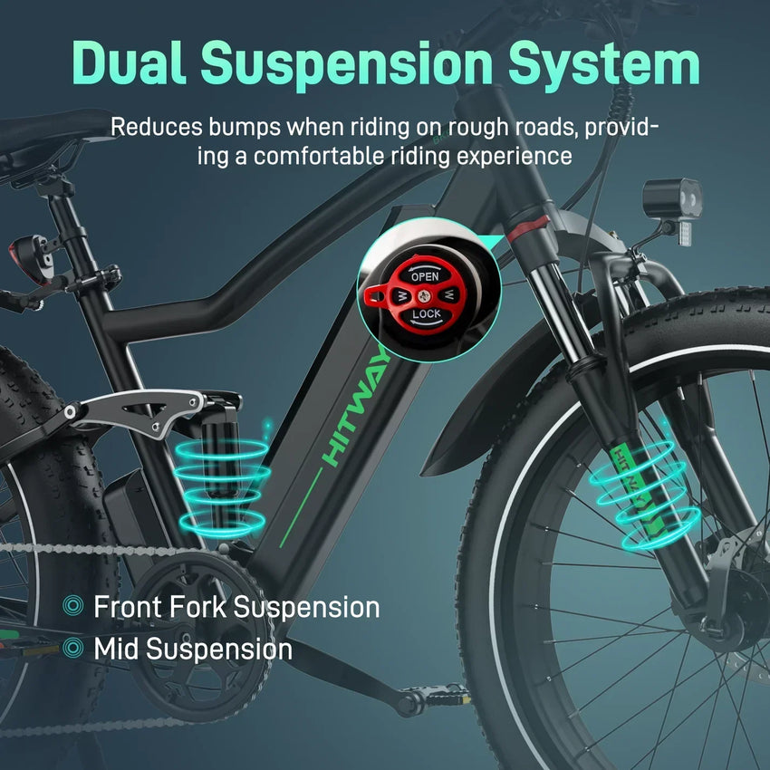 Hitway BK9S 720Wh 26×4.0 Inch Fat Tires Electric Bike